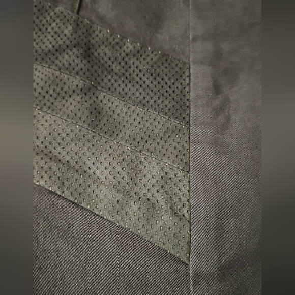 rag & bone Halifax Leather-Panel Moto Jeans Size 26 Army Military Green New NWOT - Picture 9 of 10